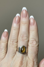 Load image into Gallery viewer, Tigers Eye Sterling Silver ring size   6, 7, 8, 9, 10, 12, 13    BR056
