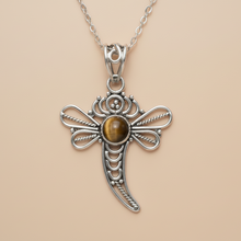Load image into Gallery viewer, Tigers Eye sterling silver pendant PN04
