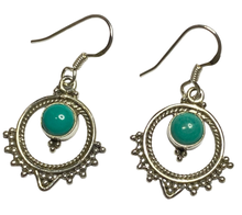 Load image into Gallery viewer, Turquoise sterling silver earrings ER146
