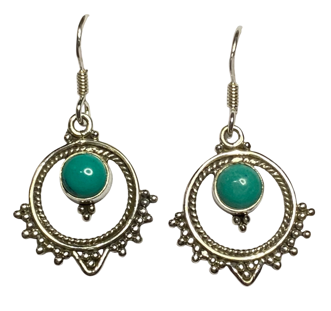 Turquoise sterling silver earrings ER146