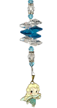Load image into Gallery viewer, Frozen Elsa - crystal suncatcher, decorated with Turquoise gemstone
