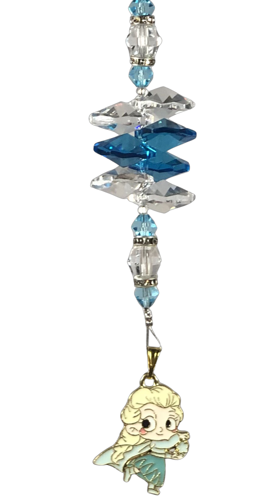 Frozen Elsa - crystal suncatcher, decorated with Turquoise gemstone
