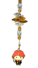 Load image into Gallery viewer, Harry Potter - Ron Weasley suncatcher, decorated with Carnelian gemstone

