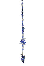 Load image into Gallery viewer, Whale Crystal Suncatcher decorated with lapis lazuli gemstones CH44
