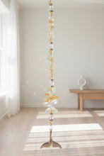 Load image into Gallery viewer, Whale Tail Crystal Suncatcher decorated with amethyst gemstones CH38
