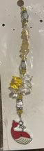 Load image into Gallery viewer, Whale Suncatcher decorated with garnet gemstones CH285
