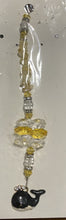 Load image into Gallery viewer, Whale Suncatcher decorated with citrine gemstones CH321

