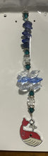 Load image into Gallery viewer, Whale Suncatcher decorated with garnet gemstones CH285
