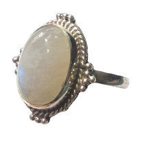 Load image into Gallery viewer, Moonstone Sterling silver ring size  6, 11, 12, 13, 14 (BR017)
