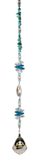 Load image into Gallery viewer, Aladdin Jasmine - crystal suncatcher, decorated with 50mm starburst crystal turquoise gemstone
