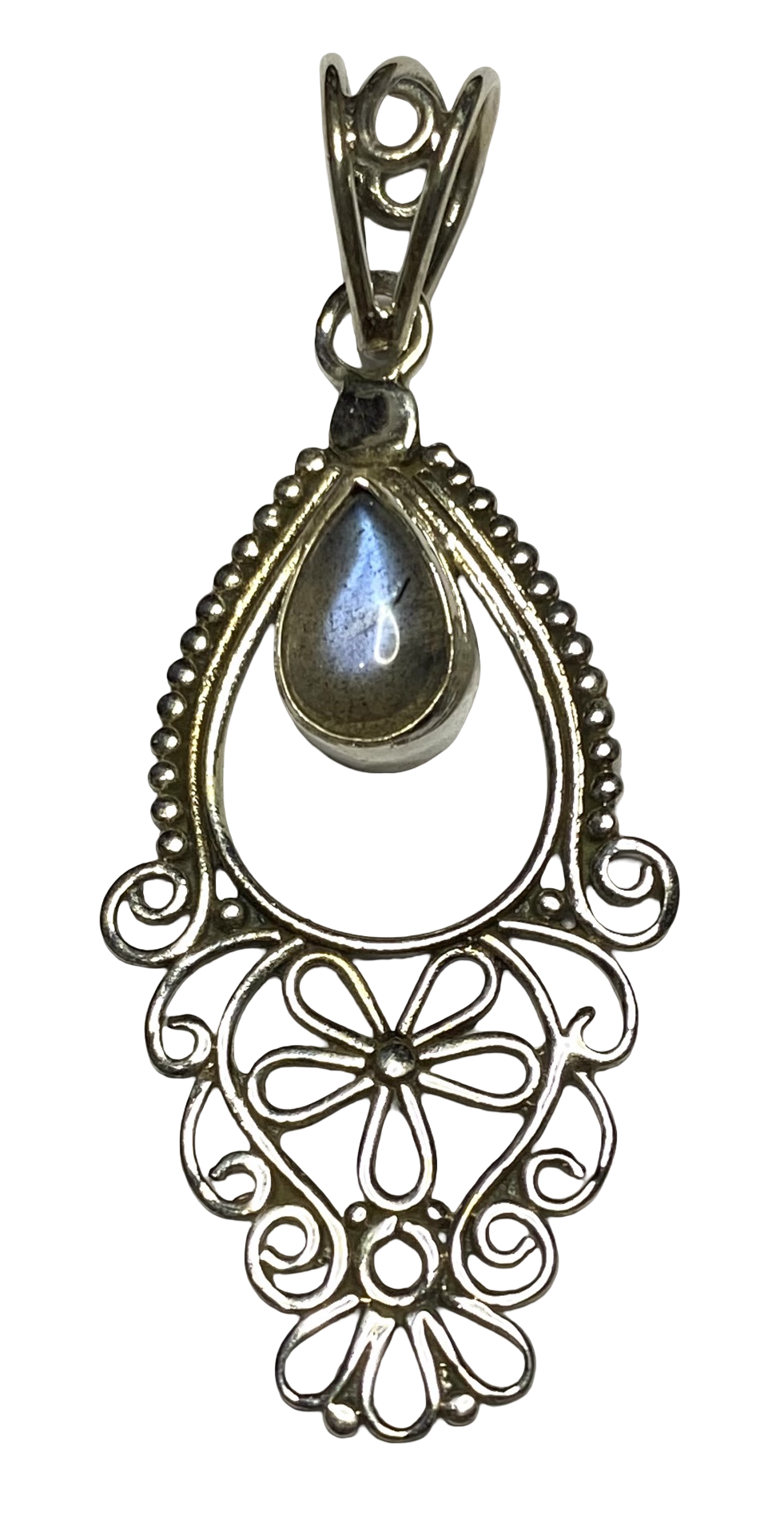 Labradorite sterling silver pendant PN81 Measures approx. 48mm x 20mm