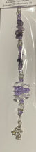 Load image into Gallery viewer, Zodiac Aquarius Crystal Suncatcher decorated with garnet gemstones CH196
