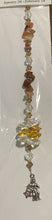 Load image into Gallery viewer, Zodiac Aquarius Crystal Suncatcher decorated with garnet gemstones CH196
