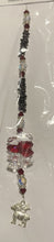 Load image into Gallery viewer, Zodiac Aries Crystal Suncatcher decorated with malachite gemstones CH201
