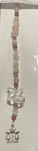 Load image into Gallery viewer, Zodiac Libra Crystal Suncatcher decorated with rose quartz gemstones CH185
