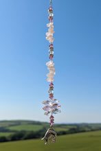 Load image into Gallery viewer, Zodiac Pisces Crystal Suncatcher decorated with amethyst gemstones CH171
