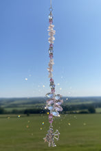 Load image into Gallery viewer, Zodiac Sagittarius Crystal Suncatcher decorated with Lapis Lazuli gemstones CH162
