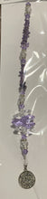 Load image into Gallery viewer, Zodiac Scorpio Crystal Suncatcher decorated with garnet gemstones CH187
