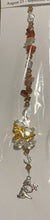 Load image into Gallery viewer, Zodiac Virgo Crystal Suncatcher decorated with malachite gemstones CH218
