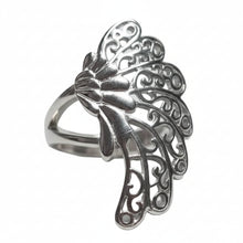 Load image into Gallery viewer, Butterfly wing Sterling silver rings  size 12, 13    (CR10)
