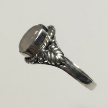 Load image into Gallery viewer, Rose Quartz Sterling silver ring sizes 3, 8, 14 (BR029)
