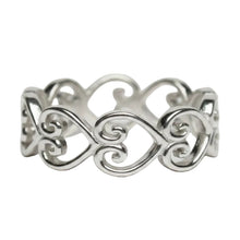 Load image into Gallery viewer, Hearts sterling silver rings  sizes  4, 5    (SS50)
