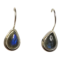 Load image into Gallery viewer, Labradorite sterling silver earrings ER140
