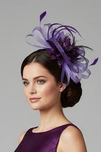 Load image into Gallery viewer, Stunning Purple Stacey fascinator.   (FS005)
