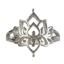 Load image into Gallery viewer, Lotus sterling silver ring sizes 7, 12   (SS102)
