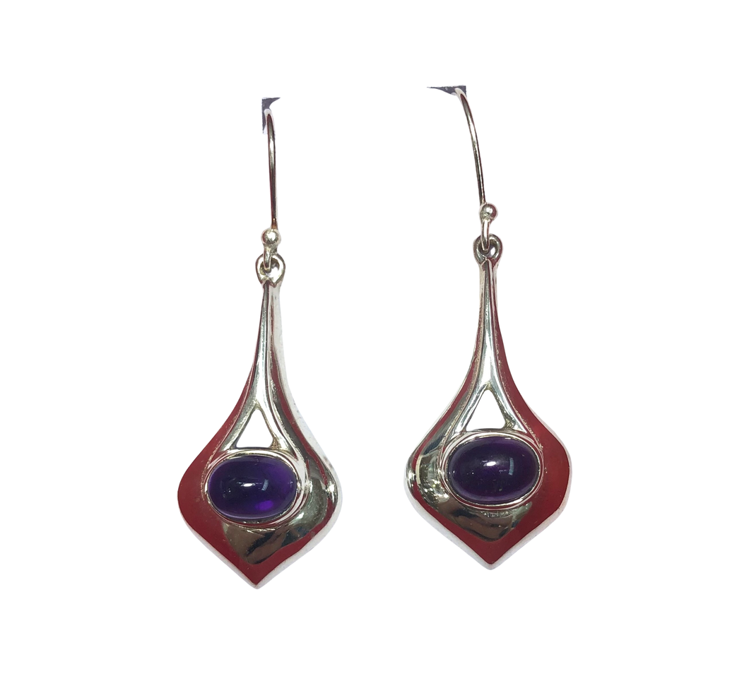 Amethyst Sterling Silver Earrings (EE29)