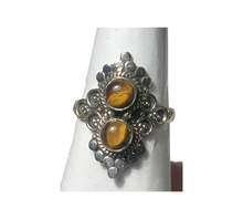 Load image into Gallery viewer, Tigers Eye sterling silver ring size 7  (DC57)
