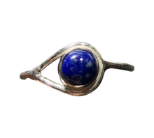 Load image into Gallery viewer, Lapis Lazuli Sterling silver ring sizes  6 1/2    (DC159)
