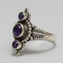 Load image into Gallery viewer, Amethyst sterling silver rings  sizes  13, 14   (ER21)
