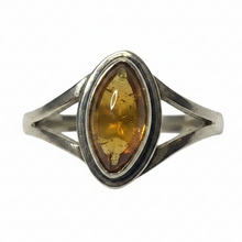 Load image into Gallery viewer, Amber Sterling silver ring size 4, 8, 12, 13    (ER24)
