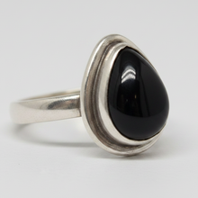 Load image into Gallery viewer, Black Onyx Sterling Silver ring size 7 &amp; 8    (DC27)
