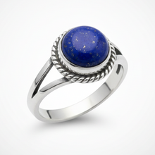Load image into Gallery viewer, Lapis Lazuli Sterling silver ring sizes  9    (DC136)
