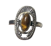 Load image into Gallery viewer, Tigers Eye sterling silver ring size 9   (DC47)
