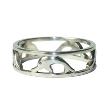 Load image into Gallery viewer, Dolphin Sterling Silver ring Size 7, 8   (S17)
