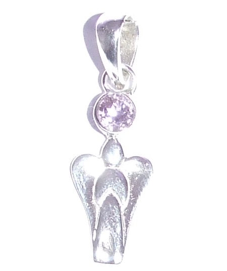 Amethyst Angel Sterling silver Pendant   (P106)