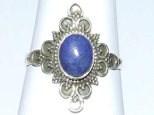 Lapis Sterling Silver ring sizes 7   (G70)