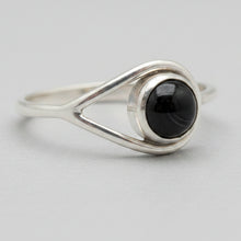 Load image into Gallery viewer, Black Onyx Sterling Silver ring   Sizes 11   Width measures approx. 9mm   (R258)

