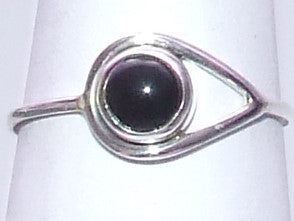 Black Onyx Sterling Silver ring   Sizes 11   Width measures approx. 9mm   (R258)