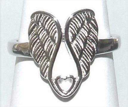 Angel wings sterling silver rings  sizes   3, 4, 12  (SS11)