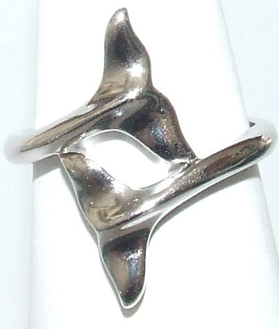 Dolphin tails Sterling Silver rings  sizes  5, 6, 11, 13   (SS12)