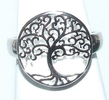 Tree of Life Sterling Silver rings   sizes  4, 5, 6, 7, 8, 8, 9, 10, 11, 12, 13, 14    (SS10)