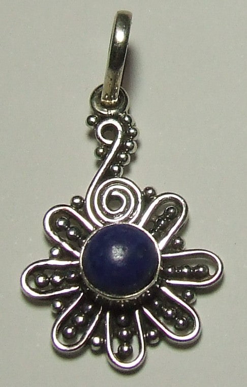 Lapis sterling silver pendant   (PA80)