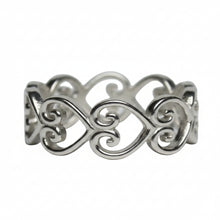 Load image into Gallery viewer, Hearts sterling silver rings  sizes  4, 5    (SS50)
