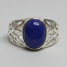 Load image into Gallery viewer, Lapis Lazuli sterling silver ring size  6,  7   (BR61)
