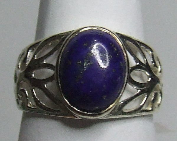 Lapis Lazuli sterling silver ring size  6,  7   (BR61)