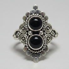 Load image into Gallery viewer, Black Onyx Sterling silver ring size 6   (AR74)

